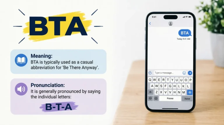 What Does BTA Mean in Text