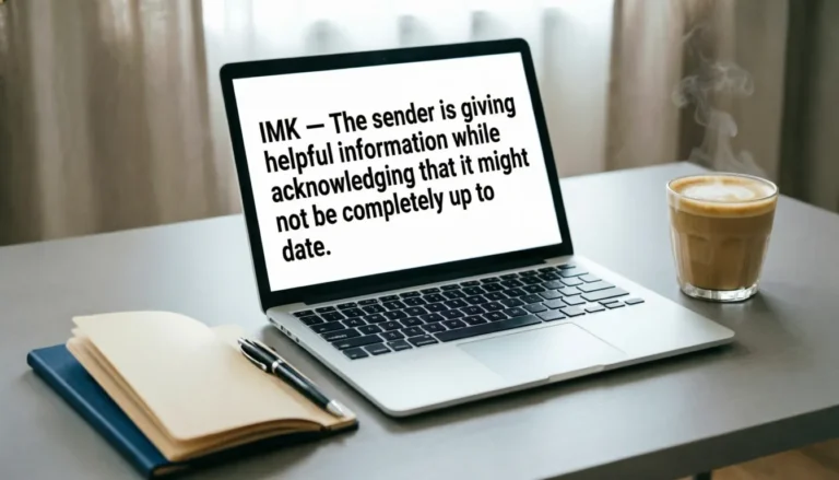 What Does IMK Mean in Text