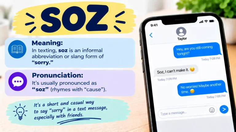 What Does Soz Mean in Text