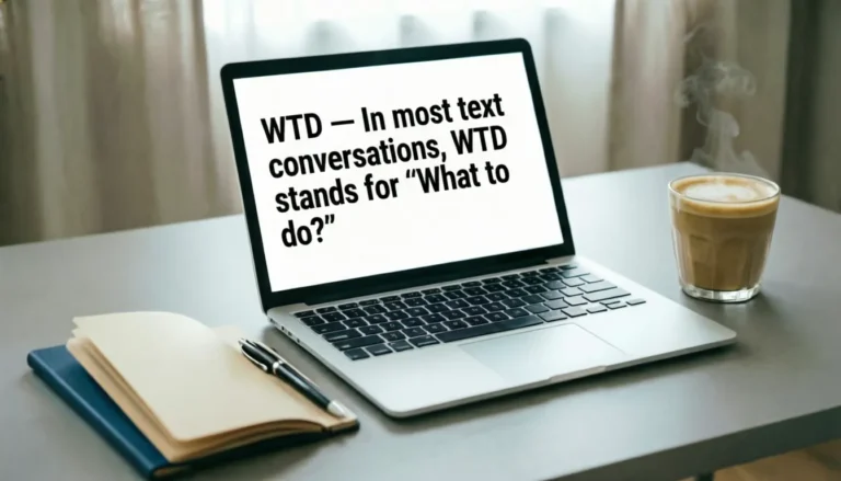 What Does WTD Mean in Text