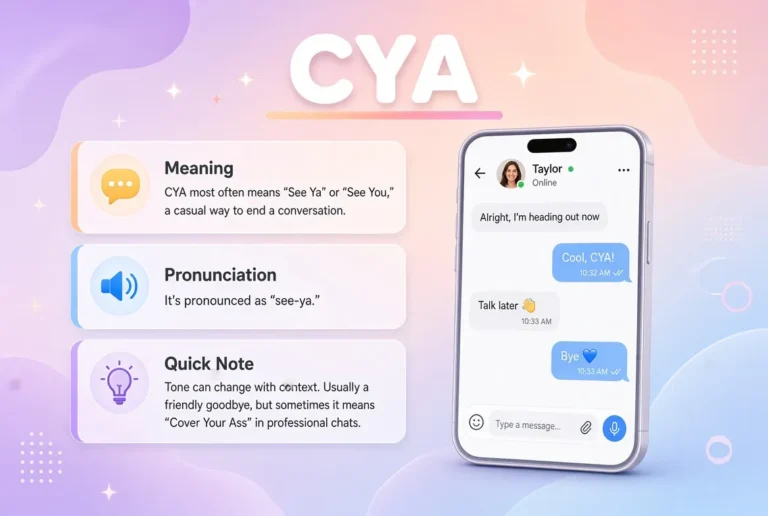 What Does CYA Mean in Text