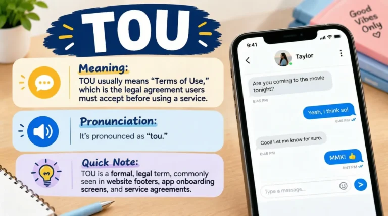 What Does TOU Mean in Text