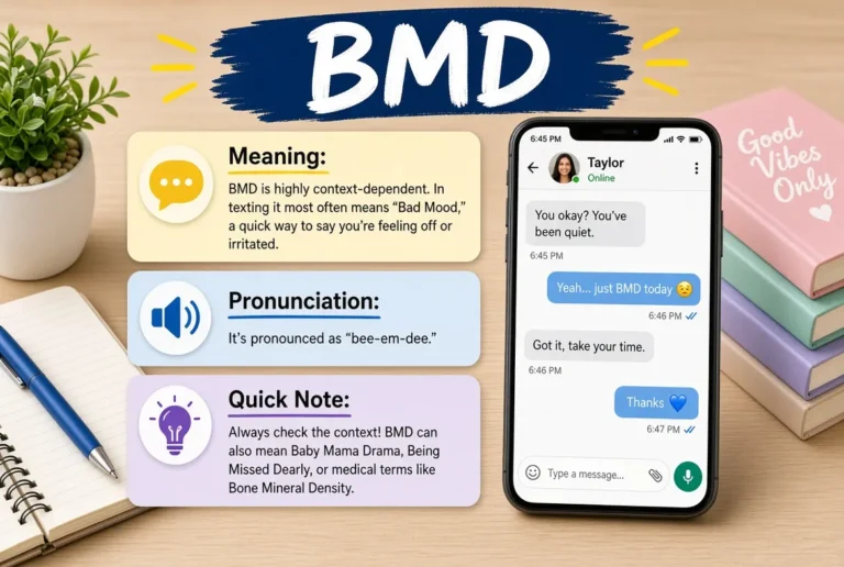 What Does BMD Mean in Text