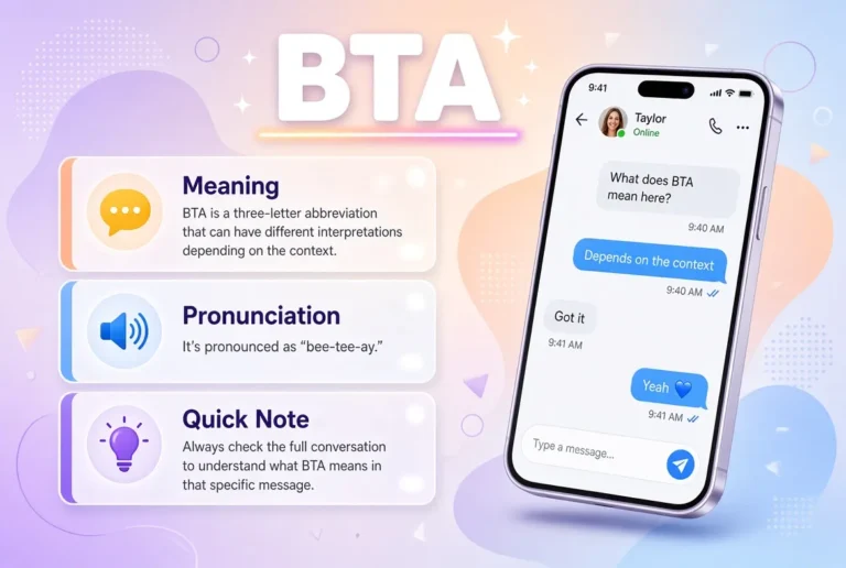 What Does BTA Mean in Text
