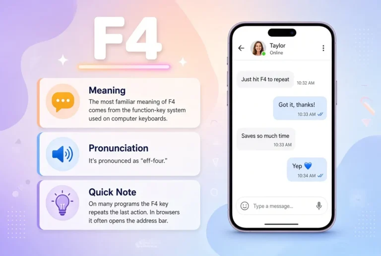 What Does F4 Mean in Text