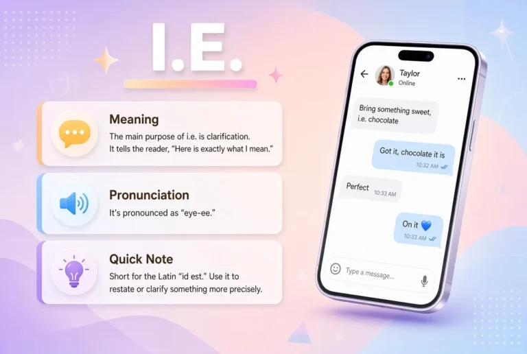 What Does I.E. Mean in Text