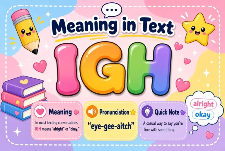 What Does IGH Mean in Text