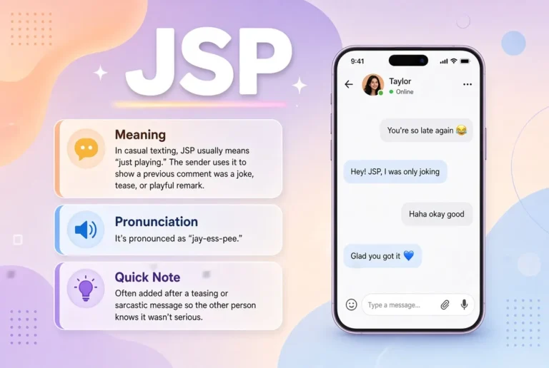 What Does JSP Mean in Text