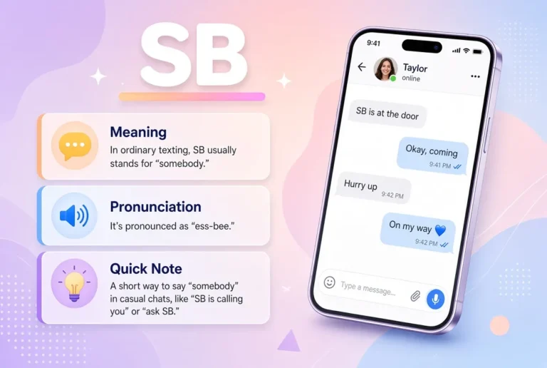 What Does SB Mean in Text
