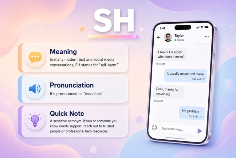 What Does SH Mean in Text