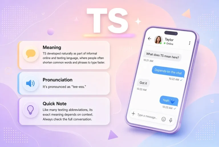 What Does TS Mean in Text From a Guy